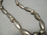 Impressive Vintage Native American Navajo Turquoise Sterling Silver Necklace Old-Nativo Arts