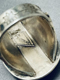 Native American Completely Hand Carved Coral Sterling Silver Ring-Nativo Arts