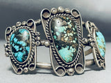 One Of The Best Museum Vintage Native American Navajo Turquoise Sterling Silver Bracelet-Nativo Arts