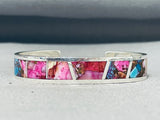 Vibrant Native American Navajo Spiny Oyster & Turquoise Sterling Silver Bracelet-Nativo Arts