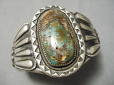 Quality Zuni Native American Rare Technique Turquoise Sterling Silver Bracelet-Nativo Arts