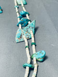 Native American Important Early 1900's Santo Domingo Vintage Turquoise Necklace Old-Nativo Arts
