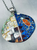 Native American One Of The Best Ever Vintage Santo Domingo Turquoise Sterling Silver Necklace-Nativo Arts