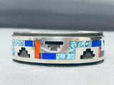 Multiple Technique Genius Vointage Native American Navajo Sterling Silver Turquoise Bracelet-Nativo Arts