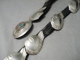 Best Vintage Native American Navajo Tommy Jackson Turquoise Sterling Silver Concho Belt-Nativo Arts