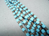 Tremendous Navajo Turquoise Sterling Silver Necklace Native American-Nativo Arts