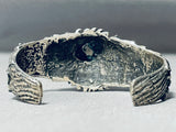 Native American Extreme Detail Vintage Eagle Sterling Silver Bracelet Cuff-Nativo Arts
