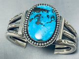 One Of The Best Female Artist Vintage Native American Navajo Turquoise Sterling Silver Bracelet-Nativo Arts