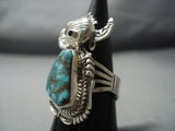 Electrifying Vintage Navajo Turquoise Sterling Native American Jewelry Silver Ring-Nativo Arts