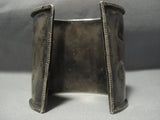Enormous Vintage Navajo Crow Springs Turquoise Native American Jewelry Silver Bracelet-Nativo Arts