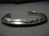 Exceptional Native American Navajo Beveled Sterling Silver Jeanette Dale Bracelet-Nativo Arts