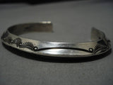 Exceptional Native American Navajo Beveled Sterling Silver Jeanette Dale Bracelet-Nativo Arts