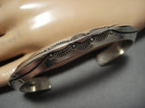 Exceptional Native American Navajo Beveled Sterling Silver Jeanette Dale Bracelet-Nativo Arts