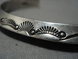 Exceptional Native American Navajo Beveled Sterling Silver Jeanette Dale Bracelet-Nativo Arts