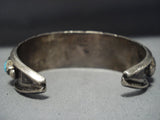 Exceptional Vintage Hopi Sterling Silver Turquoise Native American Jewelry Bracelet Old-Nativo Arts