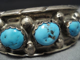 Exceptional Vintage Hopi Sterling Silver Turquoise Native American Jewelry Bracelet Old-Nativo Arts