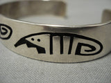 Exceptional Vintage Native American Hopi Kagenvema Sterling Silver Bracelet Old-Nativo Arts