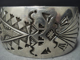 Exceptional Vintage Native American Jewelry Hopi Sterling Silver Synergy Bracelet Cuff-Nativo Arts