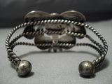 Exceptional Vintage Native American Jewelry Navajo Green Turquoise Sterling Silver Bracelet Old-Nativo Arts