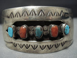 Exceptional Vintage Native American Jewelry Navajo Hexagon Turquoise Sterling Silver Bracelet Old-Nativo Arts