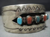 Exceptional Vintage Native American Jewelry Navajo Hexagon Turquoise Sterling Silver Bracelet Old-Nativo Arts