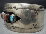 Exceptional Vintage Native American Jewelry Navajo Hexagon Turquoise Sterling Silver Bracelet Old-Nativo Arts