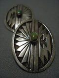 Exceptional Vintage Native American Jewelry Navajo Sterling Silver Earrings Old-Nativo Arts