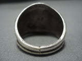 Exceptional Vintage Native American Jewelry Navajo Turquoise Sterling Silver Ring-Nativo Arts