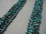 Exceptional Vintage Native American Navajo 100 Grams Sterling Silver Turquoise Necklace-Nativo Arts