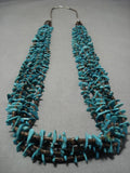 Exceptional Vintage Native American Navajo 100 Grams Sterling Silver Turquoise Necklace-Nativo Arts