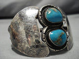 Exceptional Vintage Native American Navajo Royston Turquoise Sterling Silver Bracelet Old-Nativo Arts