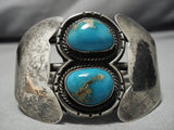 Exceptional Vintage Native American Navajo Royston Turquoise Sterling Silver Bracelet Old-Nativo Arts