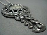 Exceptional Vintage Navajo Sterling Silver Chris Tom Necklace-Nativo Arts