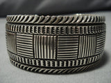 Exceptional Vintage Navajo Sterling Silver Native American Bracelet Old-Nativo Arts