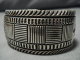 Exceptional Vintage Navajo Sterling Silver Native American Bracelet Old-Nativo Arts
