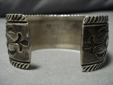 Exceptional Vintage Navajo Sterling Silver Native American Bracelet Old-Nativo Arts