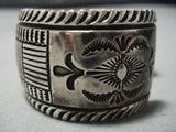 Exceptional Vintage Navajo Sterling Silver Native American Bracelet Old-Nativo Arts