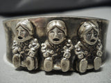 Exceptional Vintage Navajo Sterling Silver Native American Bracelet Old Cuff-Nativo Arts