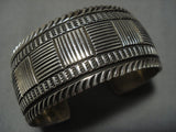 Exceptional Vintage Navajo Sterling Silver Native American Bracelet Old-Nativo Arts