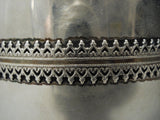 Exquisite Bernie Chavez Vintage Native American Jewelry Navajo Sterling Silver Zig Zag Bracelet-Nativo Arts