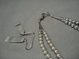 Exquisite Bob Hildreth Vintage Squash Blossom Navajo Sterling Silver Necklace Earrings-Nativo Arts