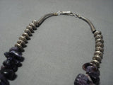 Exquisite Vintage Native American Jewelry Navajo Amethyst Sterling Silver Necklace Old-Nativo Arts