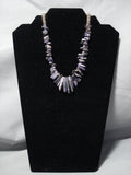 Exquisite Vintage Native American Jewelry Navajo Amethyst Sterling Silver Necklace Old-Nativo Arts