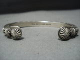 Exquisite Vintage Native American Jewelry Navajo Sterling Silver Arrowhead Kee Nataani Bracelet-Nativo Arts