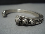Exquisite Vintage Native American Jewelry Navajo Sterling Silver Arrowhead Kee Nataani Bracelet-Nativo Arts