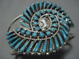 Exquisite Vintage Native American Jewelry Navajo Sterling Silver Charlie Parker Lightning Bracelet-Nativo Arts