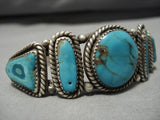 Exquisite Vintage Native American Navajo Royston Turquoise Sterling Silver Bracelet Old-Nativo Arts