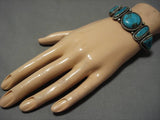 Exquisite Vintage Native American Navajo Royston Turquoise Sterling Silver Bracelet Old-Nativo Arts