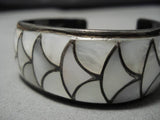 Exquisite Vintage Native American Zuni Orilina Natewa Sterling Silver Bracelet-Nativo Arts