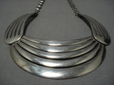 Exquisite Vintage Navajo Choker Sterling Silver Bahe Native American Necklace-Nativo Arts